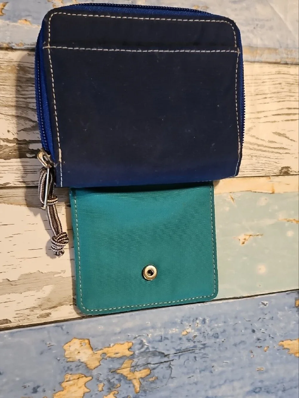 Vera Bradley RFID Blocking Zip-Around Wallet Blue Birds Print